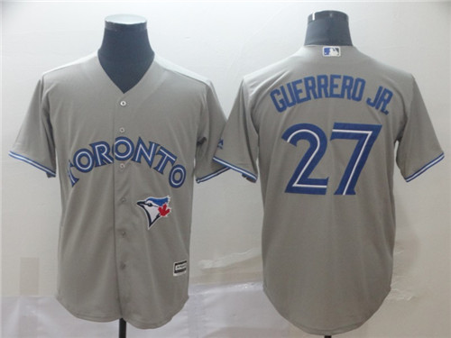 Blue Jays 27 Vladimir Guerrero Jr. Gray Cool Base Jersey