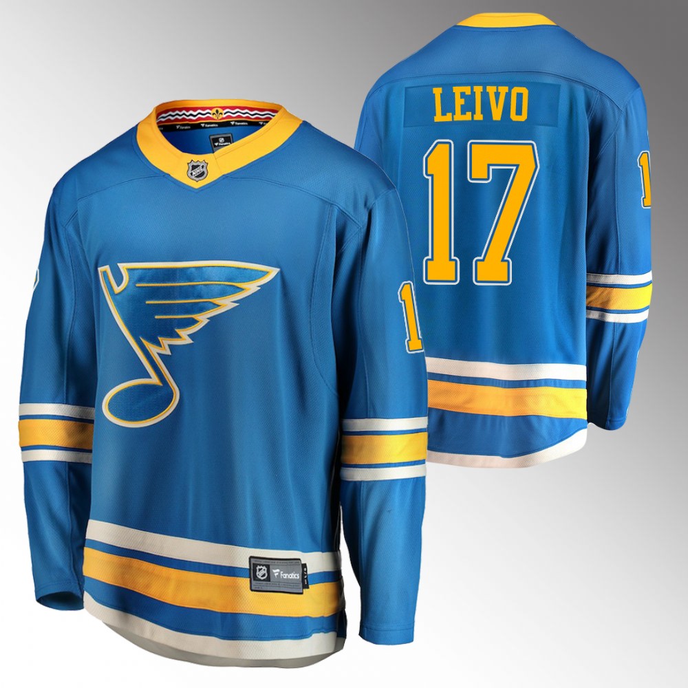 Blues #17 Josh Leivo Blue Alternate Jersey