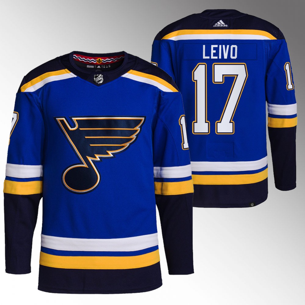 Blues #17 Josh Leivo Royal 2022-23 Primegreen Authentic Jersey