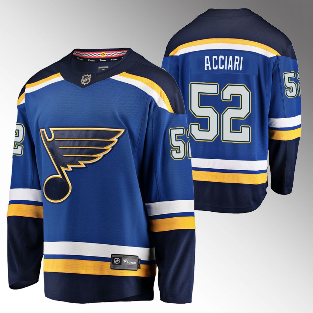 Blues #52 Noel Acciari Blue Home Jersey