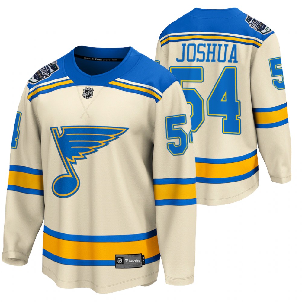 Blues #54 Dakota Joshua Cream 2022 Winter Classic Jersey