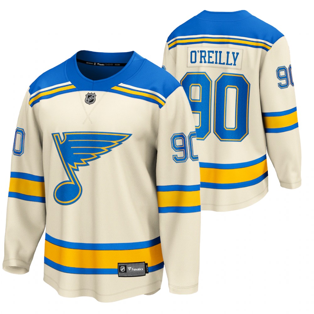 Blues #90 Ryan O'Reilly Cream 2022 Winter Classic Jersey