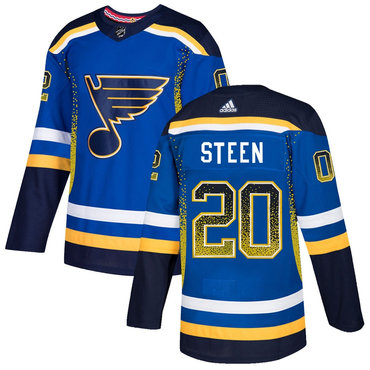 Blues 20 Alexander Steen Royal Drift Fashion Adidas Jersey