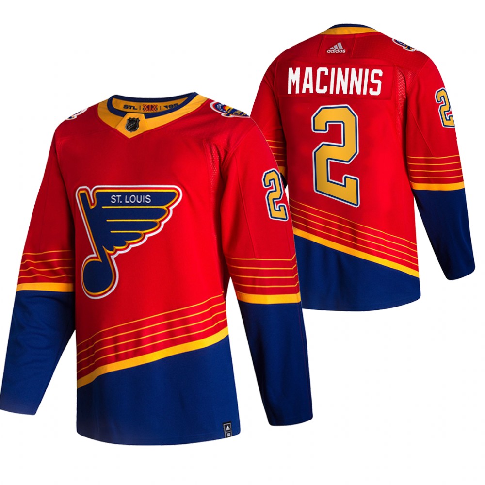 Blues 2021 Reverse Retro #2 Al MacInnis Red Jersey Special Edition Authentic