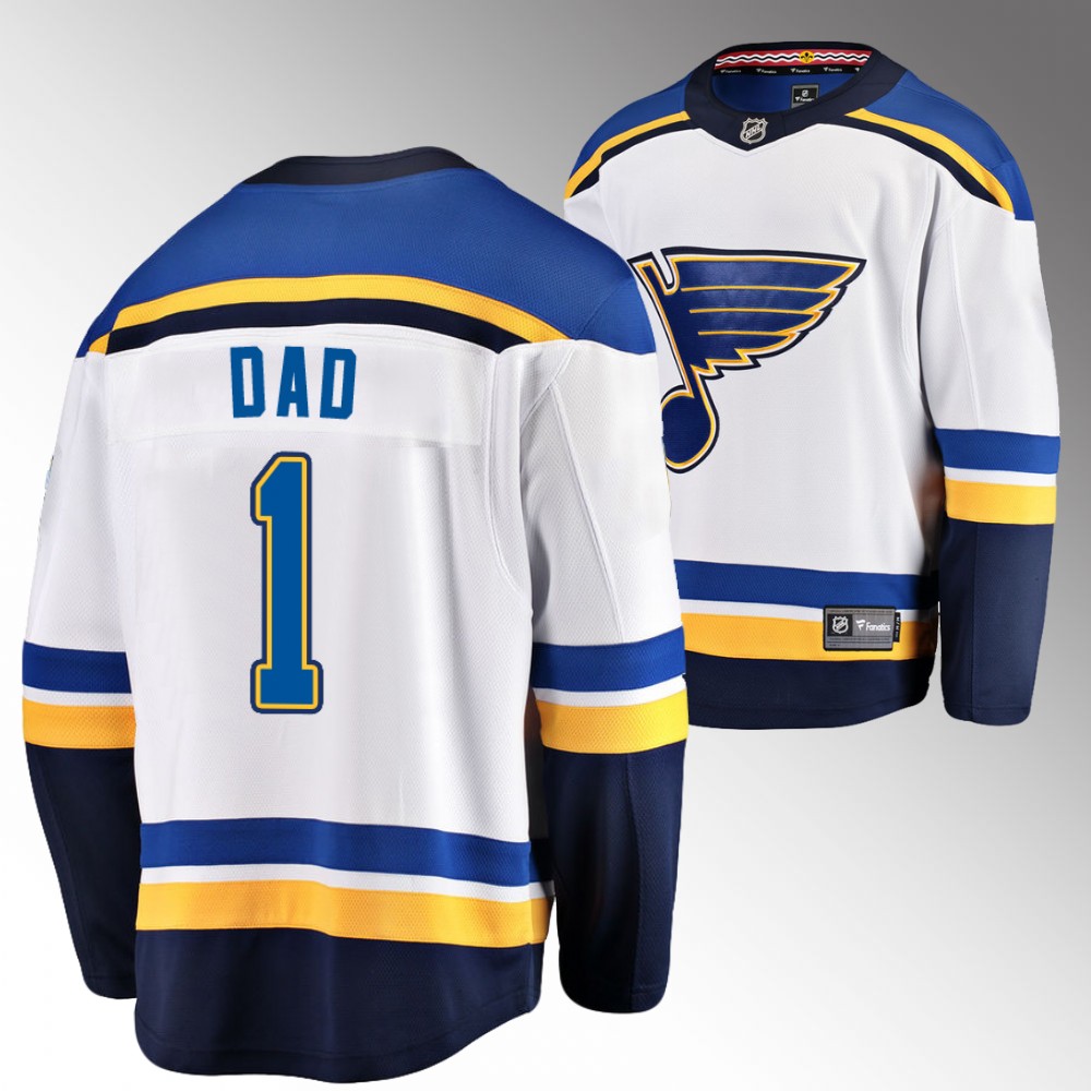 Blues 2022 Fathers Day Gift White Jersey NO.1 Dad