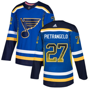 Blues 27 Alex Pietrangelo Royal Drift Fashion Adidas Jersey