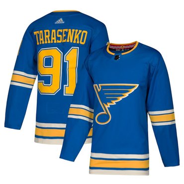Blues 91 Vladimir Tarasenko Blue Alternate Adidas Jersey