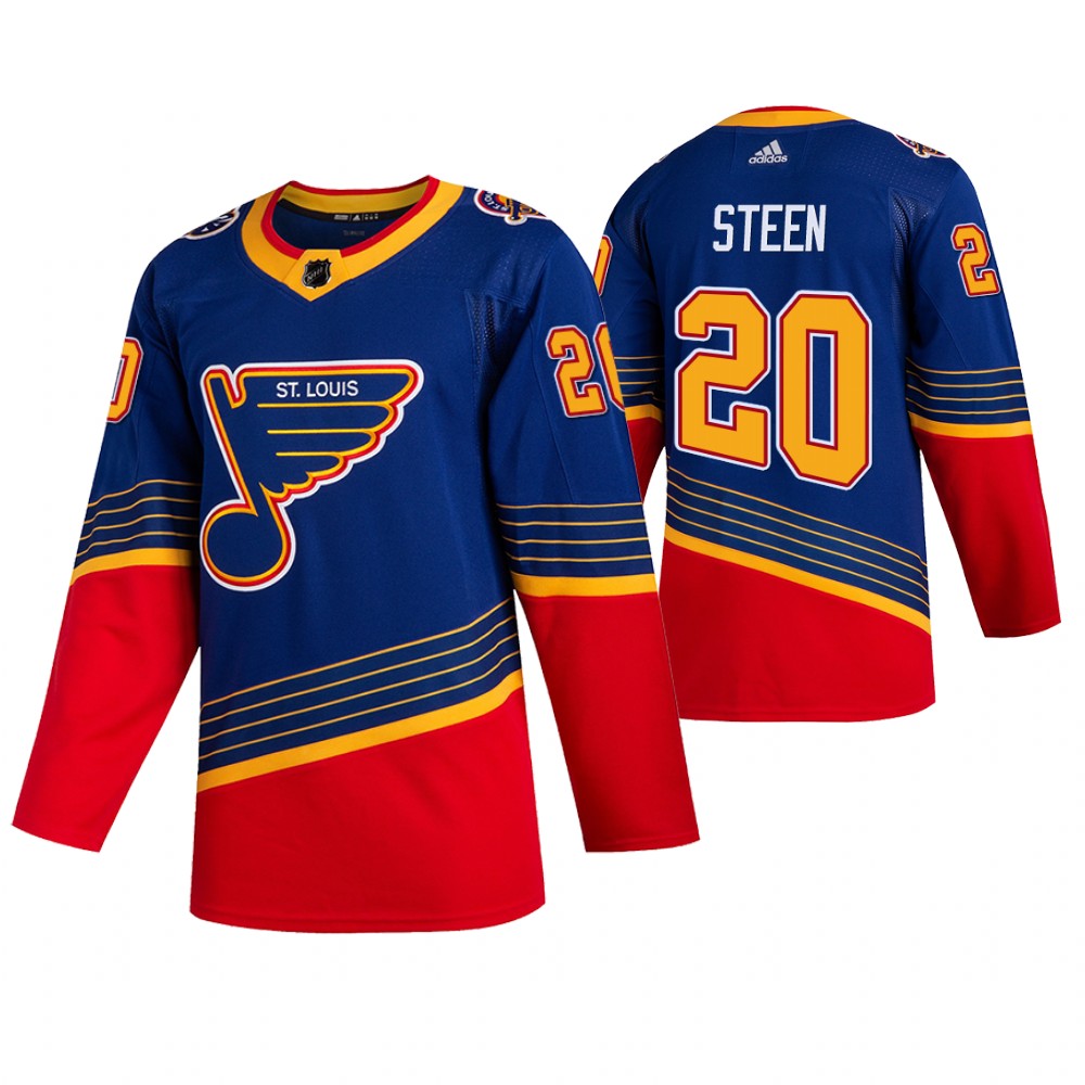 Blues Alexander Steen Royal 90s Vintage 2019-20 Authentic Jersey