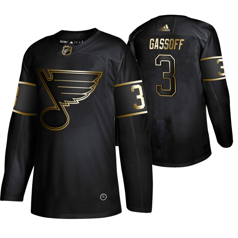 Blues Bob Gassoff Men's Authentic 2019 NHL Golden Edition Jersey