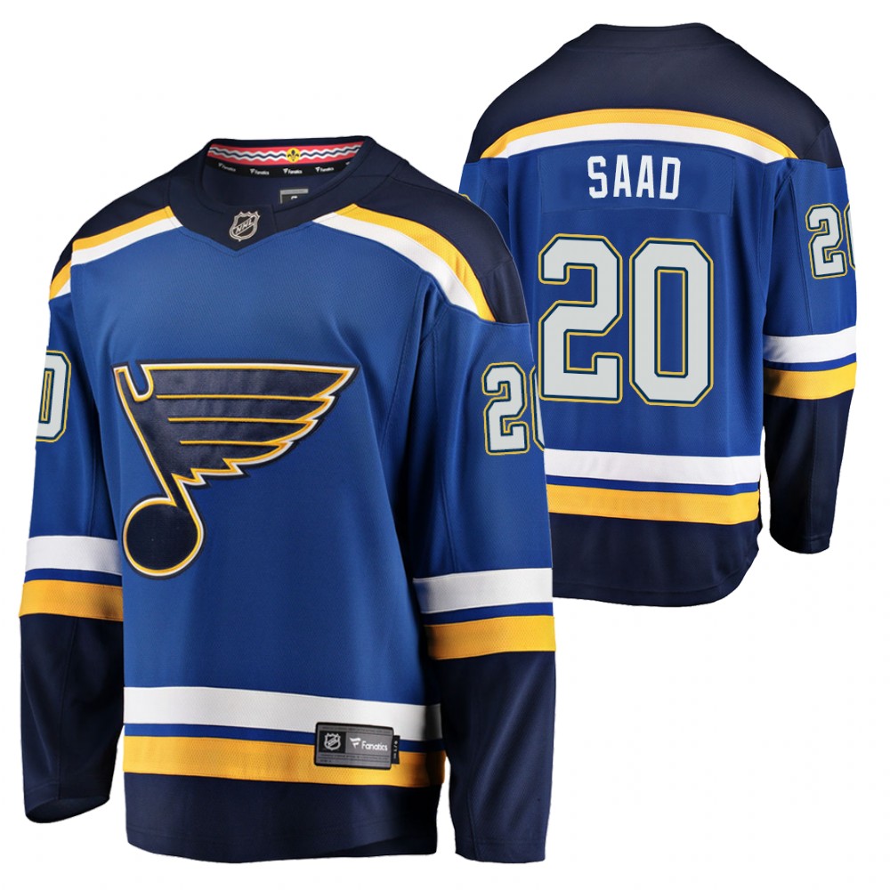 Blues Brandon Saad Jersey Home Blue Player Men