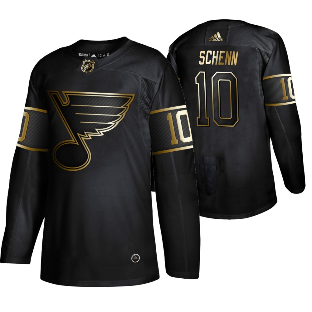 Blues Brayden Schenn Black Authentic 2019 NHL Golden Edition Jersey