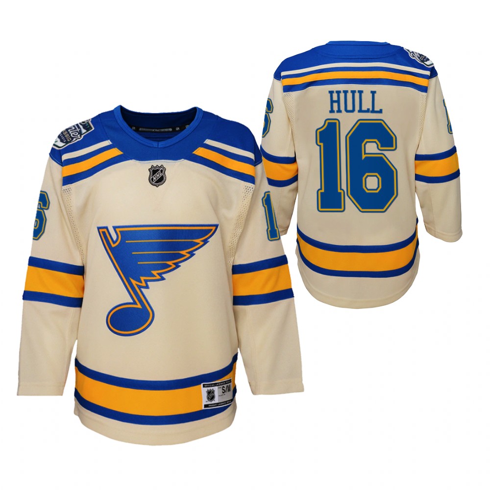 Blues Brett Hull 2022 Winter Classic Jersey Youth Bluenote