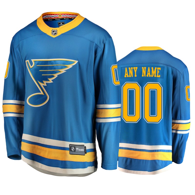 Blues Custom Blue Fanatics Alternate Jersey