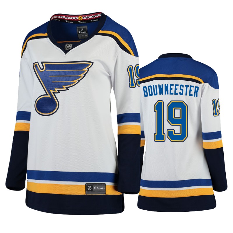 Blues Jay Bouwmeester White Breakaway Fanatics Branded Jersey