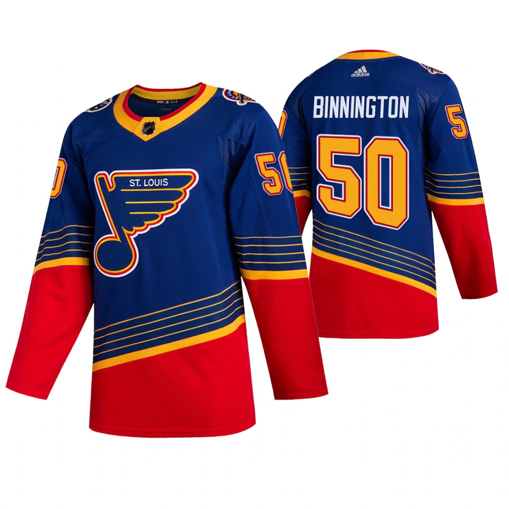 Blues Jordan Binnington Royal 90s Vintage 2019-20 Authentic Jersey