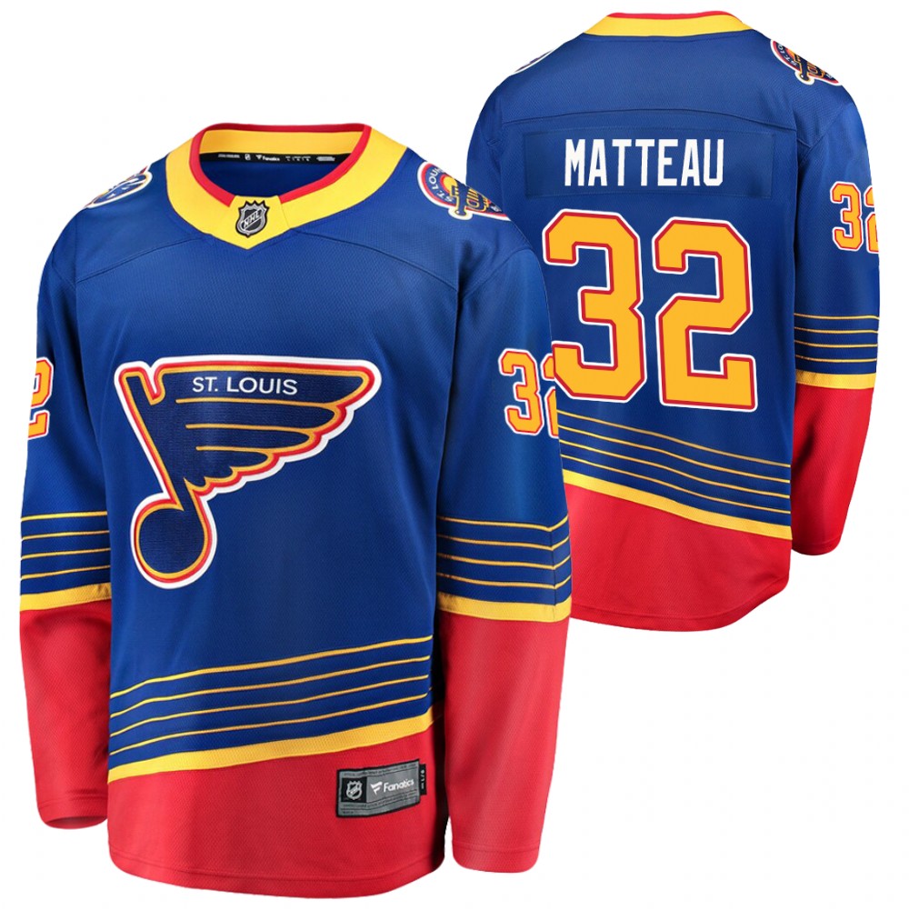 Blues Stephane Matteau Jersey Retro Blue Premier Breakaway Player Men's