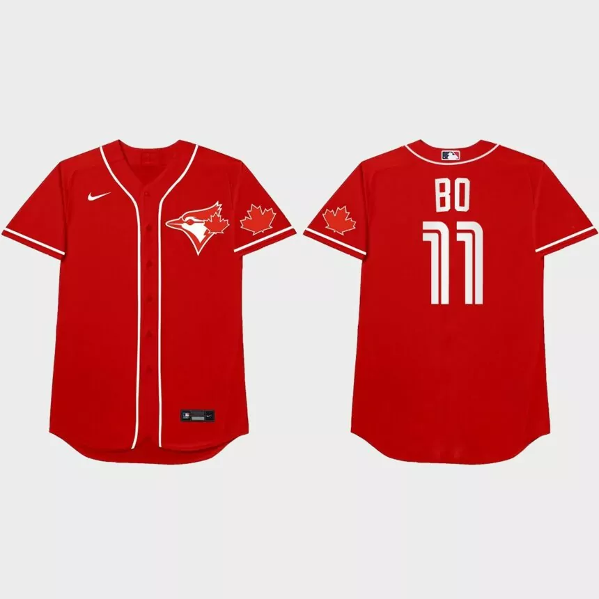 Bo Bichette 2021 Players’ Weekend Bo Nickname Jersey – Red