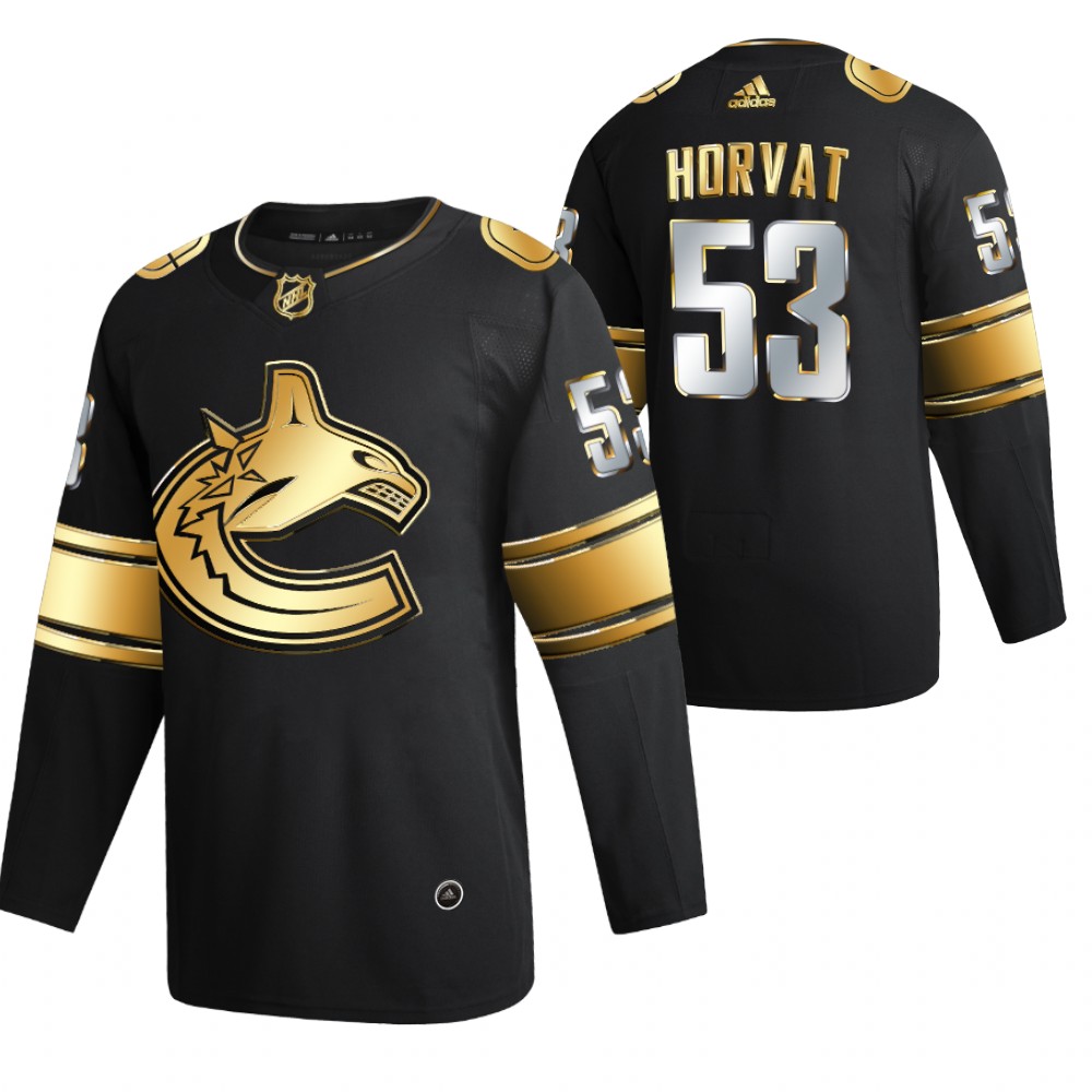 Bo Horvat Vancouver Canucks Black 2021 Golden Edition Jersey Limited Authentic