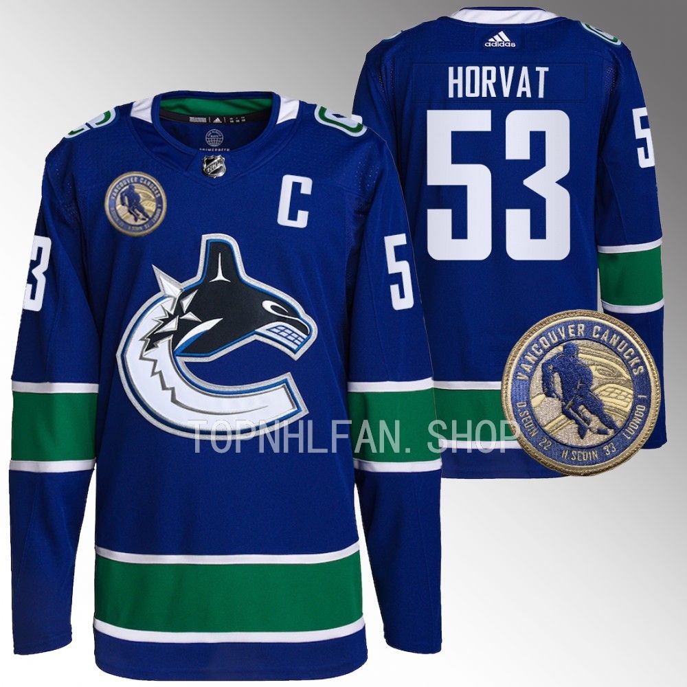 Bo Horvat Vancouver Canucks Blue 2022 HHOF Warmup Jersey