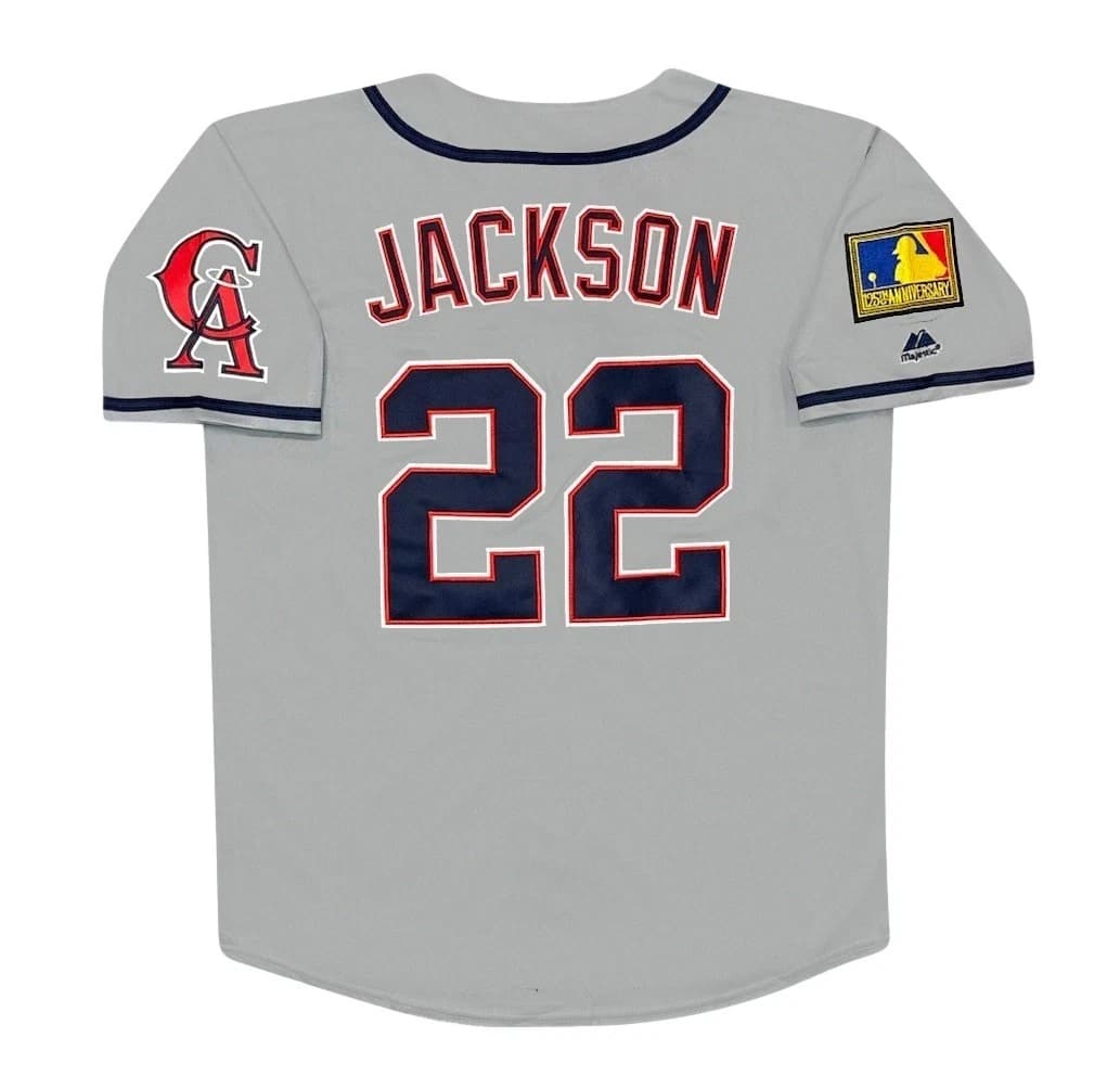 Bo Jackson 1994 California Angels Grey Road Jersey w 125th Patch Men’s Large
