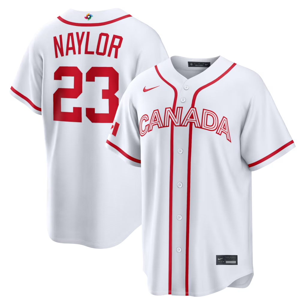 Bo Naylor Canada Baseball Nike 2026 World Baseball Classic Home Stadium Jersey - White