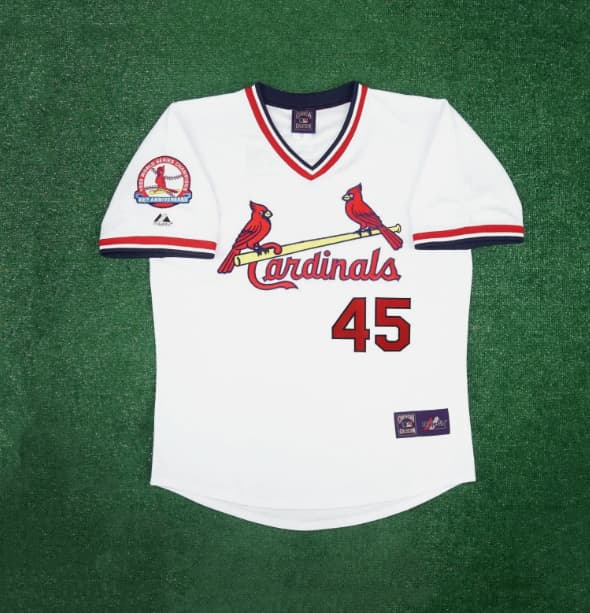Bob Gibson 1982 St. Louis Cardinals Cooperstown Men's 30th Anniv. Home Jersey