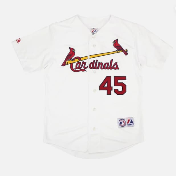 Bob Gibson Majestic St. Louis Cardinals Home White Jersey