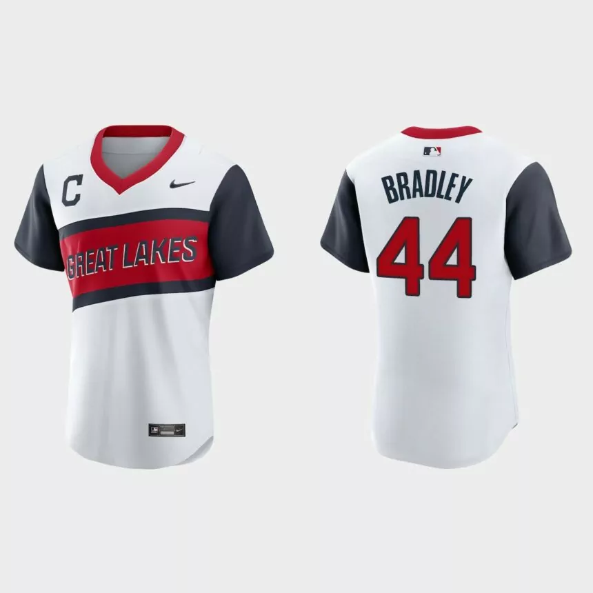 Bobby Bradley Cleveland Indians 2021 Little League Classic Home Authentic Jersey – White