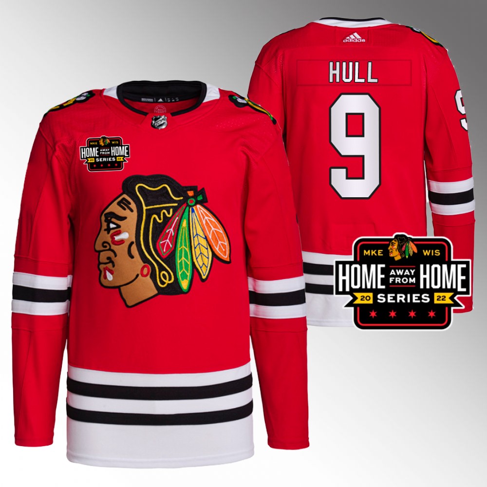 Bobby Hull Chicago Blackhawks Primegreen Red 2022 Milwaukee Home Away From Home Jersey