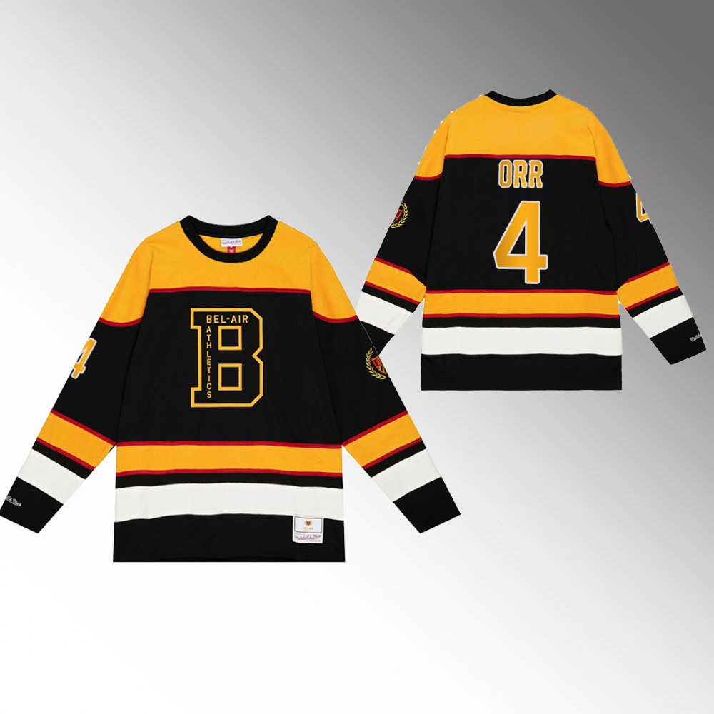 Bobby Orr Bruins NHL X Bel-Air Jersey Black Hockey Stitched