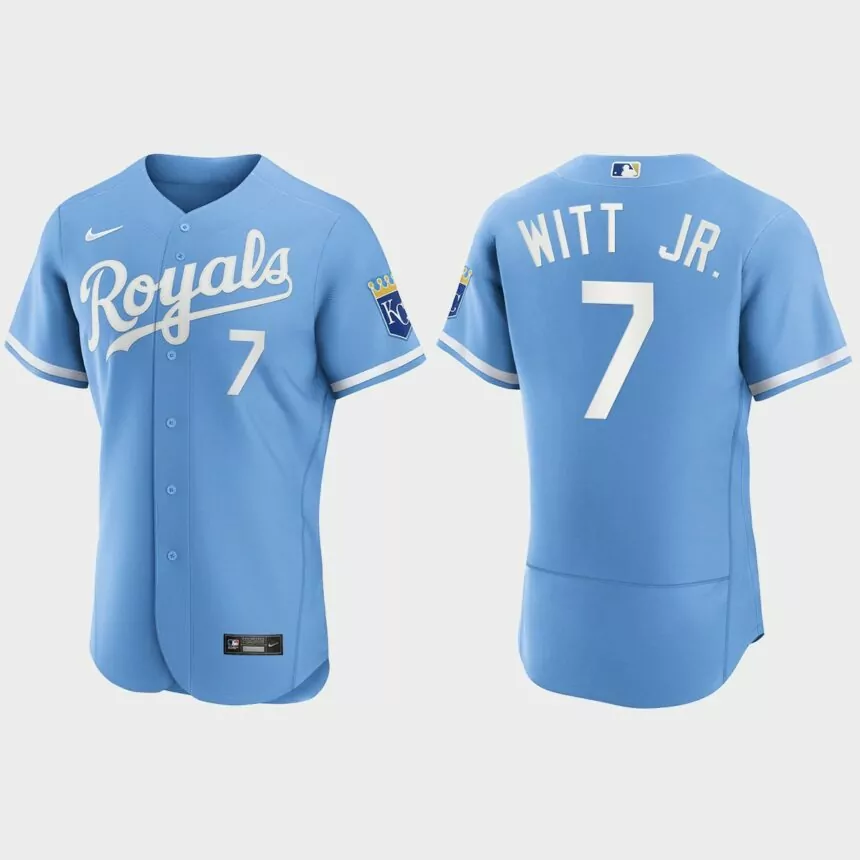 Bobby Witt Jr. Kansas City Royals 2022 Authentic Alternate Jersey – Light Blue