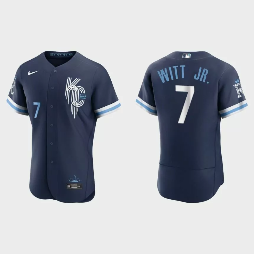Bobby Witt Jr. Kansas City Royals 2022 City Connect Authentic Jersey – Navy