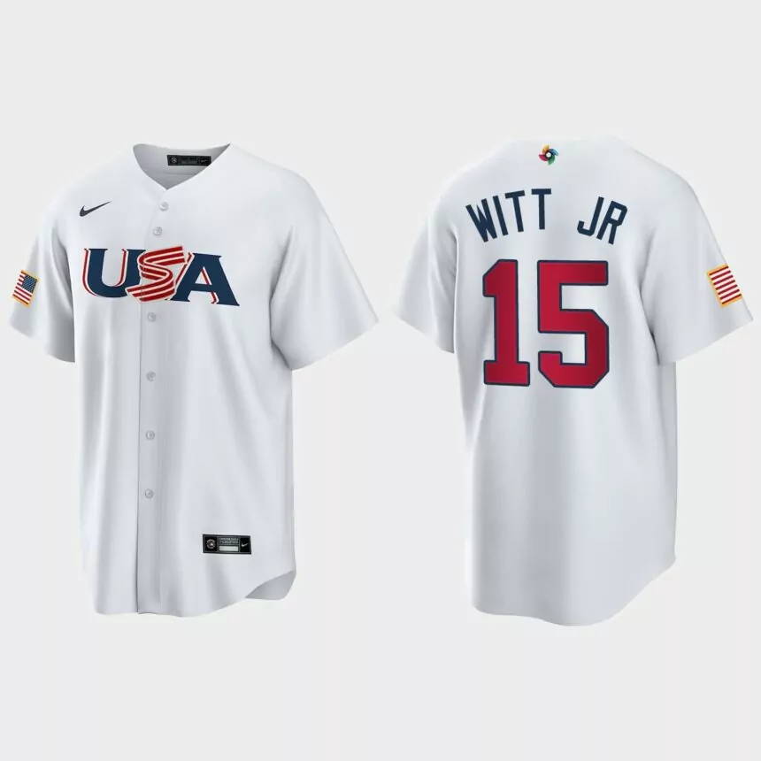 Bobby Witt Jr. Kansas City Royals 2023 World Baseball Classic USA Replica Jersey – White