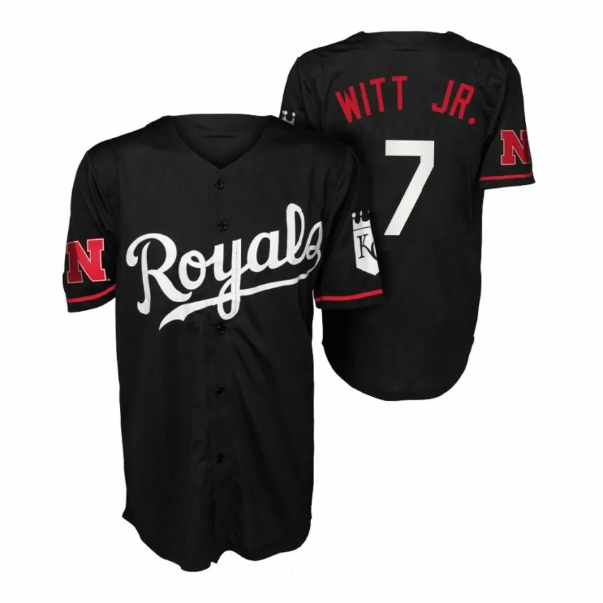 Bobby Witt Jr. Kansas City Royals Huskers Night Jersey – Black