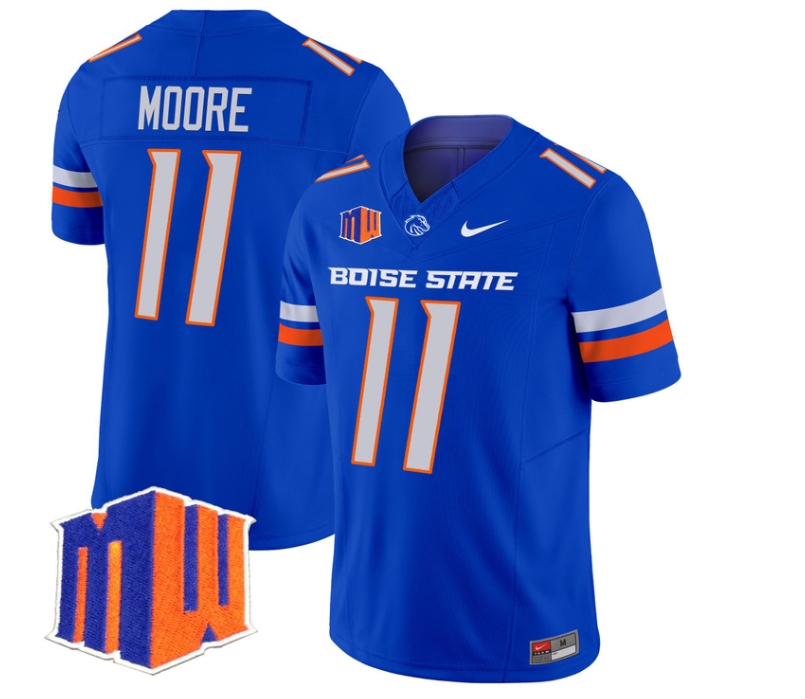 Boise State Broncos 2024 Vapor Limited  Football Jersey - All Stitched  ROYAL #11 KELLEN MOORE