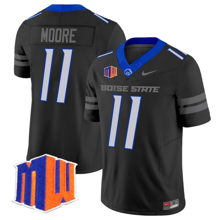 Boise State Broncos 2024 Vapor Limited  Football Jersey - All Stitched BLACK #11 KELLEN MOORE