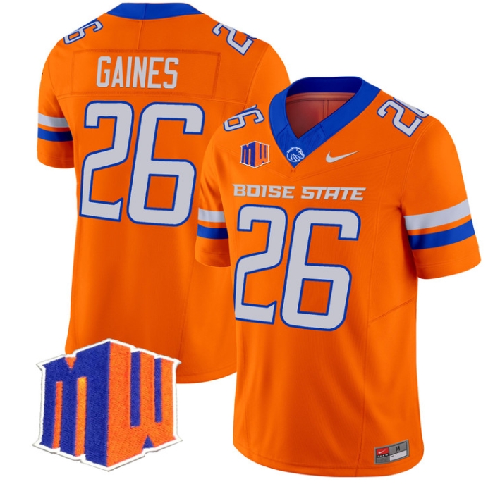 Boise State Broncos 2024 Vapor Limited  Football Jersey - All Stitched ORANGE #26 SIRE GAINES