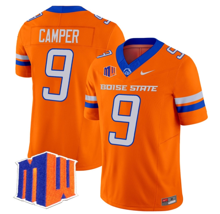 Boise State Broncos 2024 Vapor Limited  Football Jersey - All Stitched ORANGE #9 CAMERON CAMPER