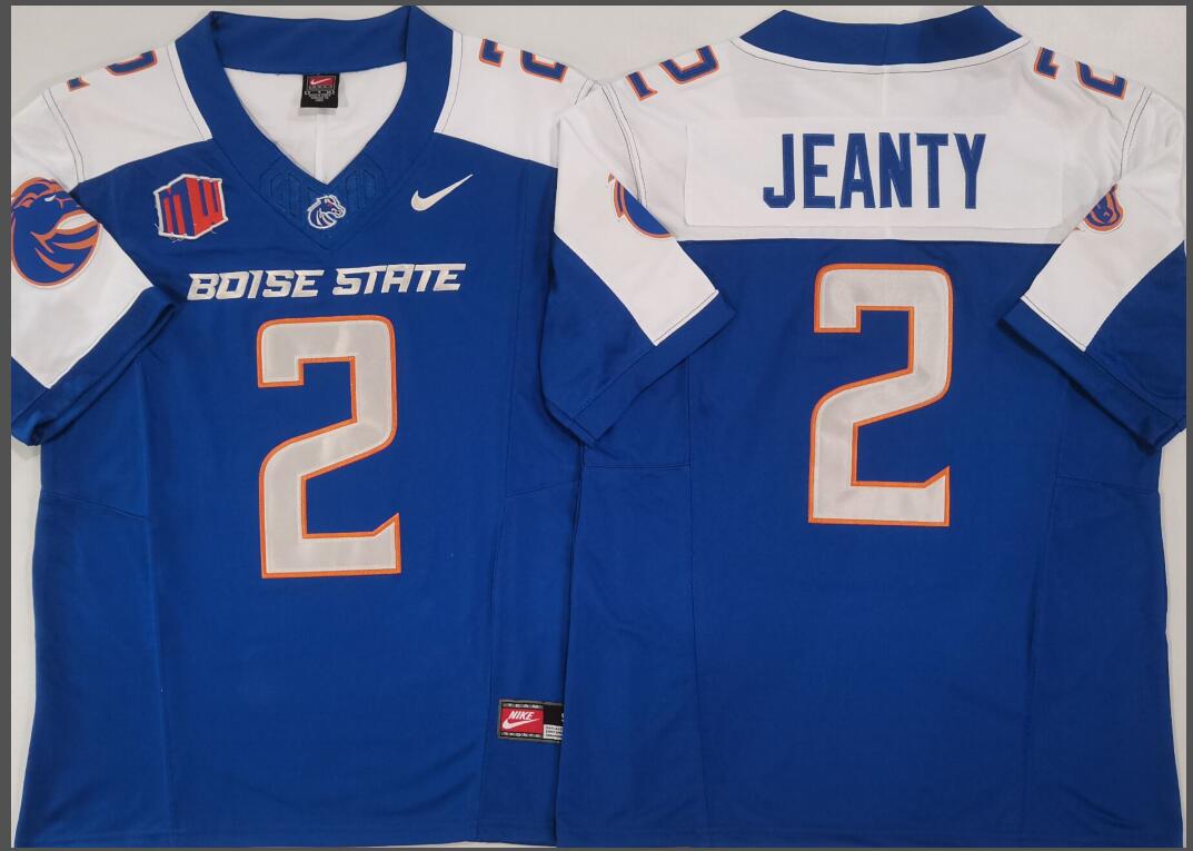 Boise State Broncos Blue #2 JEANTY Jersey
