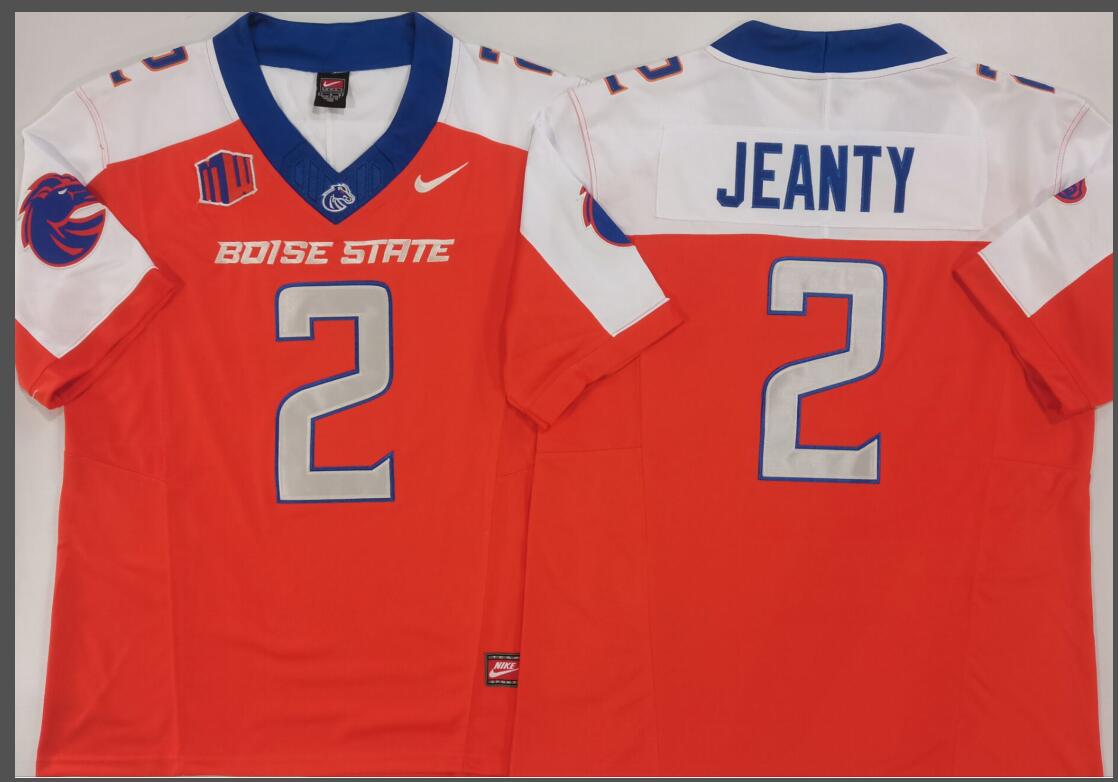 Boise State Broncos Orange #2 JEANTY Jersey