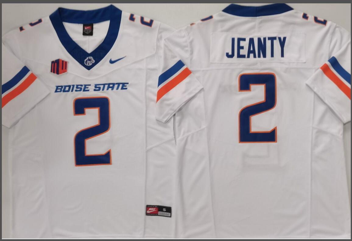 Boise State Broncos White #2 JEANTY Jersey