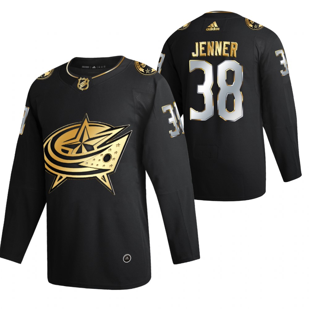 Boone Jenner Columbus Blue Jackets Black 2021 Golden Edition Jersey Limited Authentic