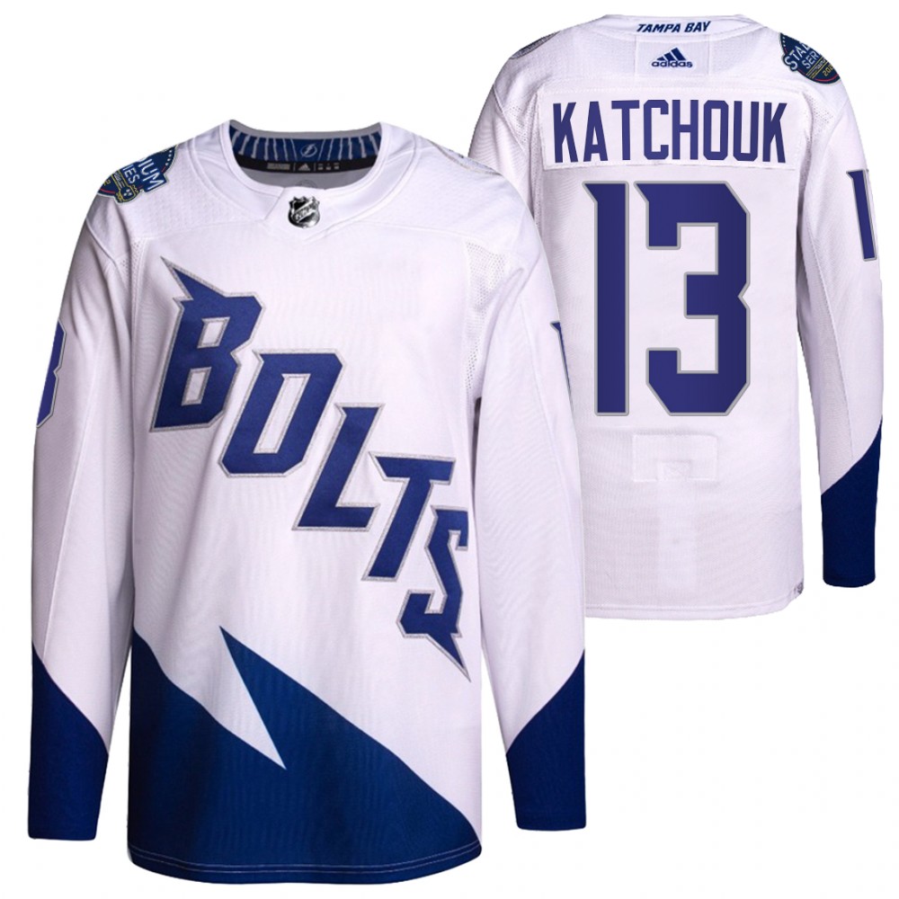 Boris Katchouk Tampa Bay Lightning White 2022 Stadium Series Primegreen Authentic Jersey