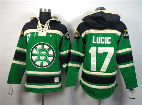 Boston Bruins #17 Chris Bourque Green Old Time Hockey hoodies Stitched