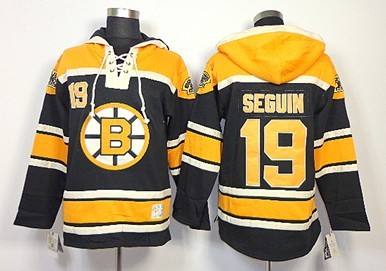 Boston Bruins #19 Tyler Seguin Black Old Time Hockey hoodies Stitched