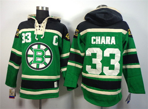 Boston Bruins #33 Zdeno Chara Black Green Old Time Hockey hoodies Stitched