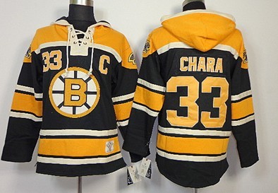 Boston Bruins #33 Zdeno Chara Black Old Time Hockey hoodies Stitched