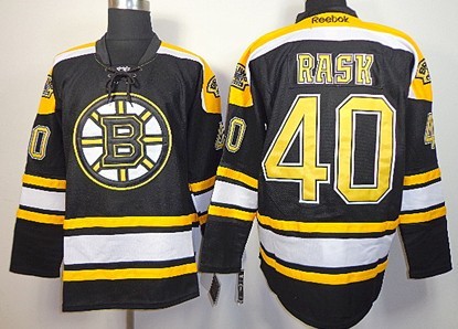 Boston Bruins #40 Tuukka Rask Black Jersey Stitched