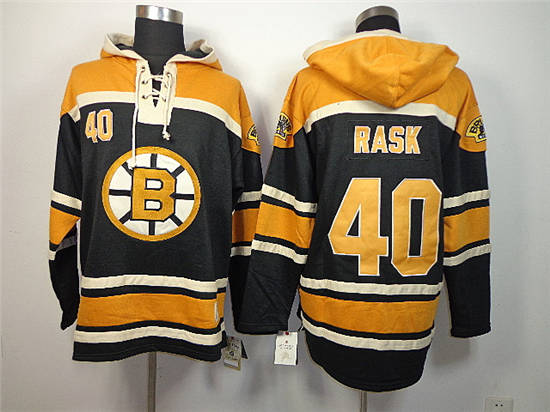 Boston Bruins #40 Tuukka Rask Black Old Time Hockey hoodies Stitched