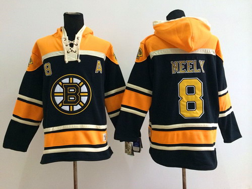 Boston Bruins #8 Cam Neely Black Old Time Hockey hoodie Stitched